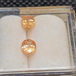 Set of two small Fire Opal stones for earrings